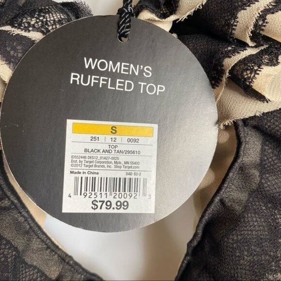 Neiman Marcus For Target Robert Rodriguez Ruffle Top Halter Tank Blouse Size S - Picture 5 of 9